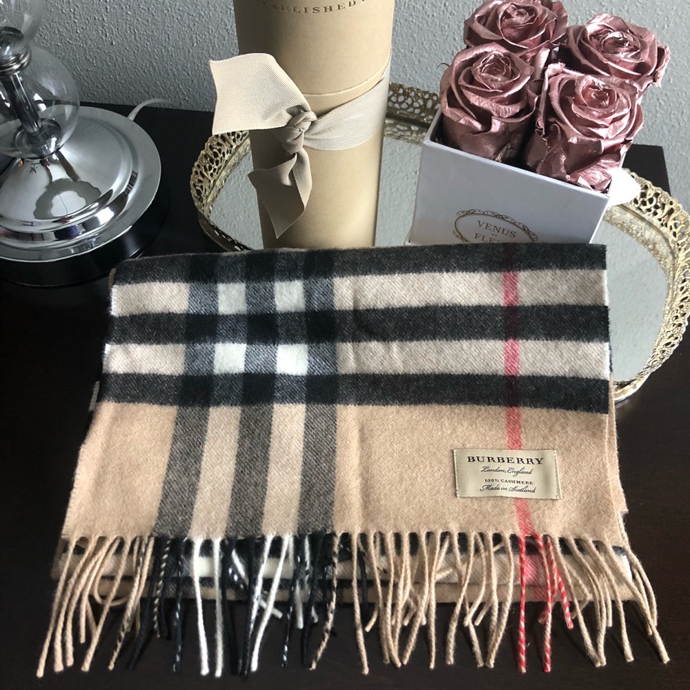 Burberry Classic Check Cashmere Scarf